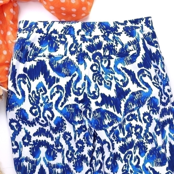 Lilly Pulitzer Blue White Black Pants Sz 0 - Picture 6 of 8